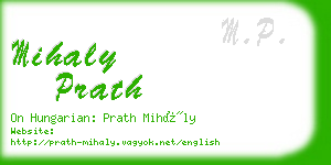 mihaly prath business card